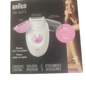 Braun Silk-épil 3 Epilator - White and Pink